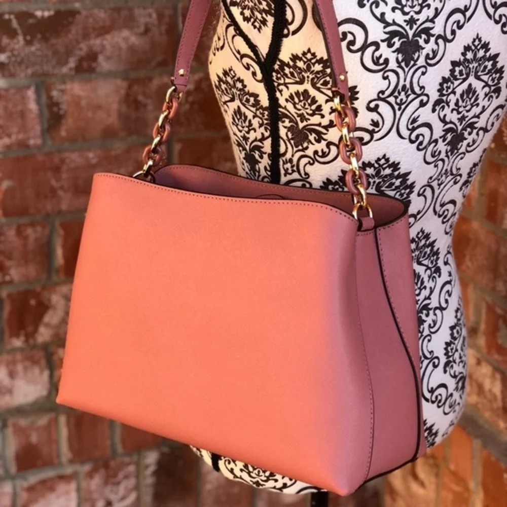Michael kors LG EW satchel leather bag Rose